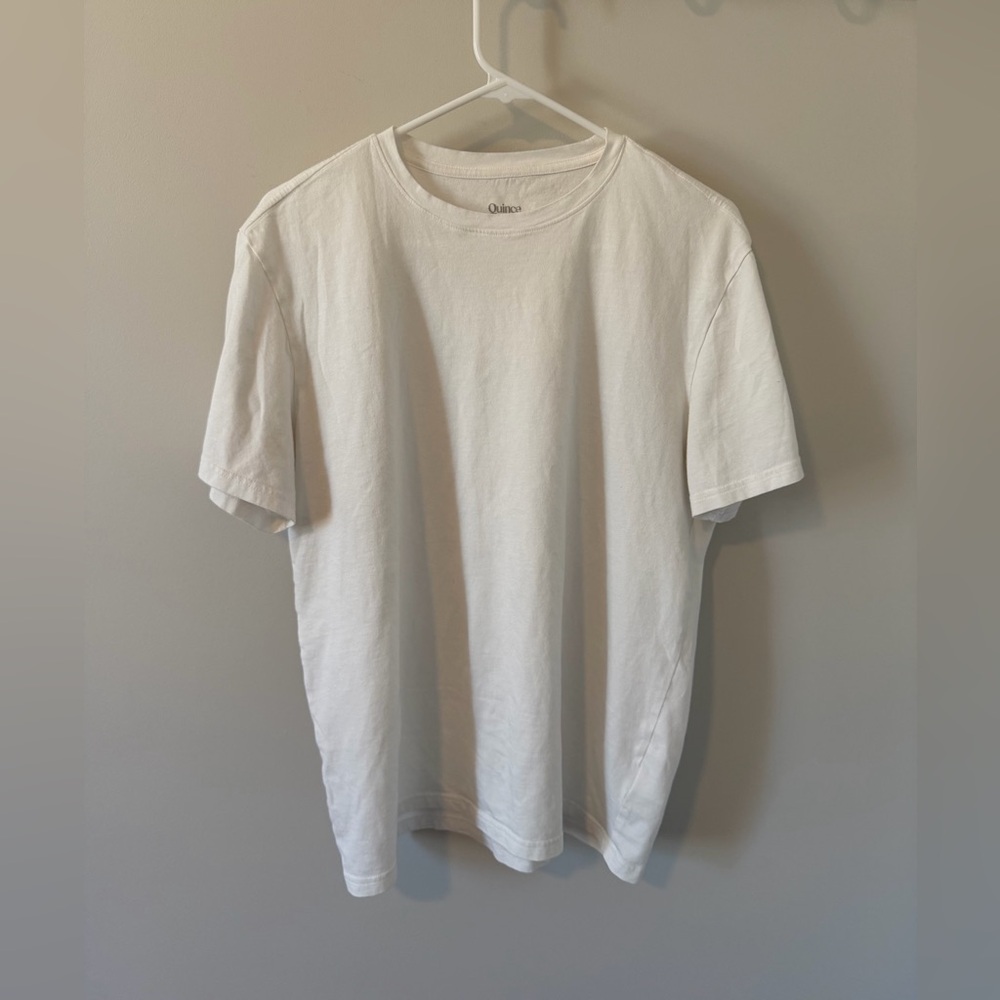 Quince Men’s Cotton Modal Crew Neck Tee White Size Large Basic Undershirt
